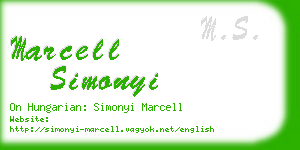 marcell simonyi business card